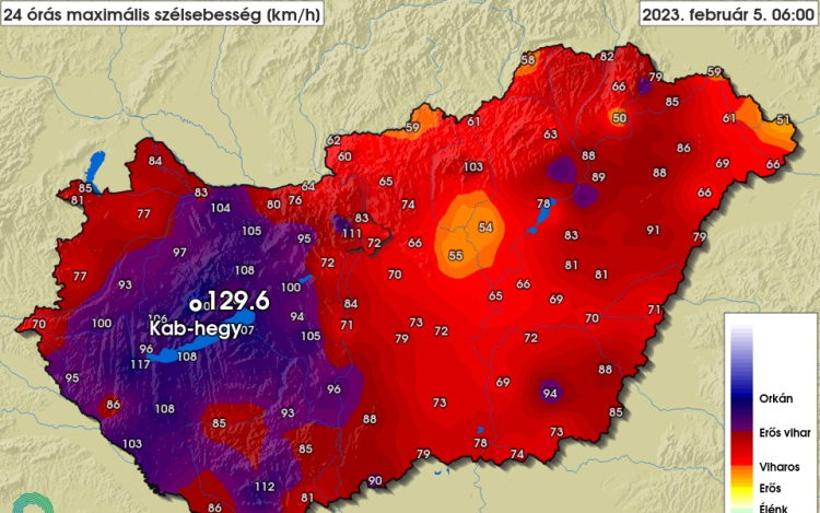 Itt az új szélrekord - 130 km/órás szél fújt a Kab-hegyen