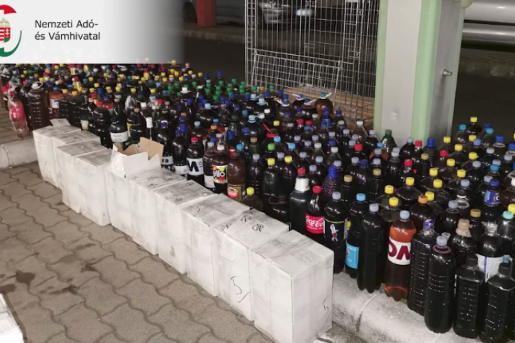 Több mint ezer liter alkoholos italt találtak a pénzügyőrök Nagylaknál