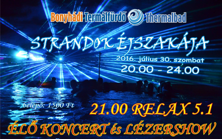 Élő koncert és lézershow ma a fürdőben