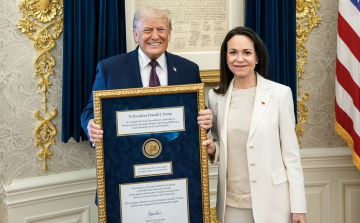 Donald Trump szép gesztusnak nevezte, hogy Maria Corina Machado neki adta a Nobel-békédíját